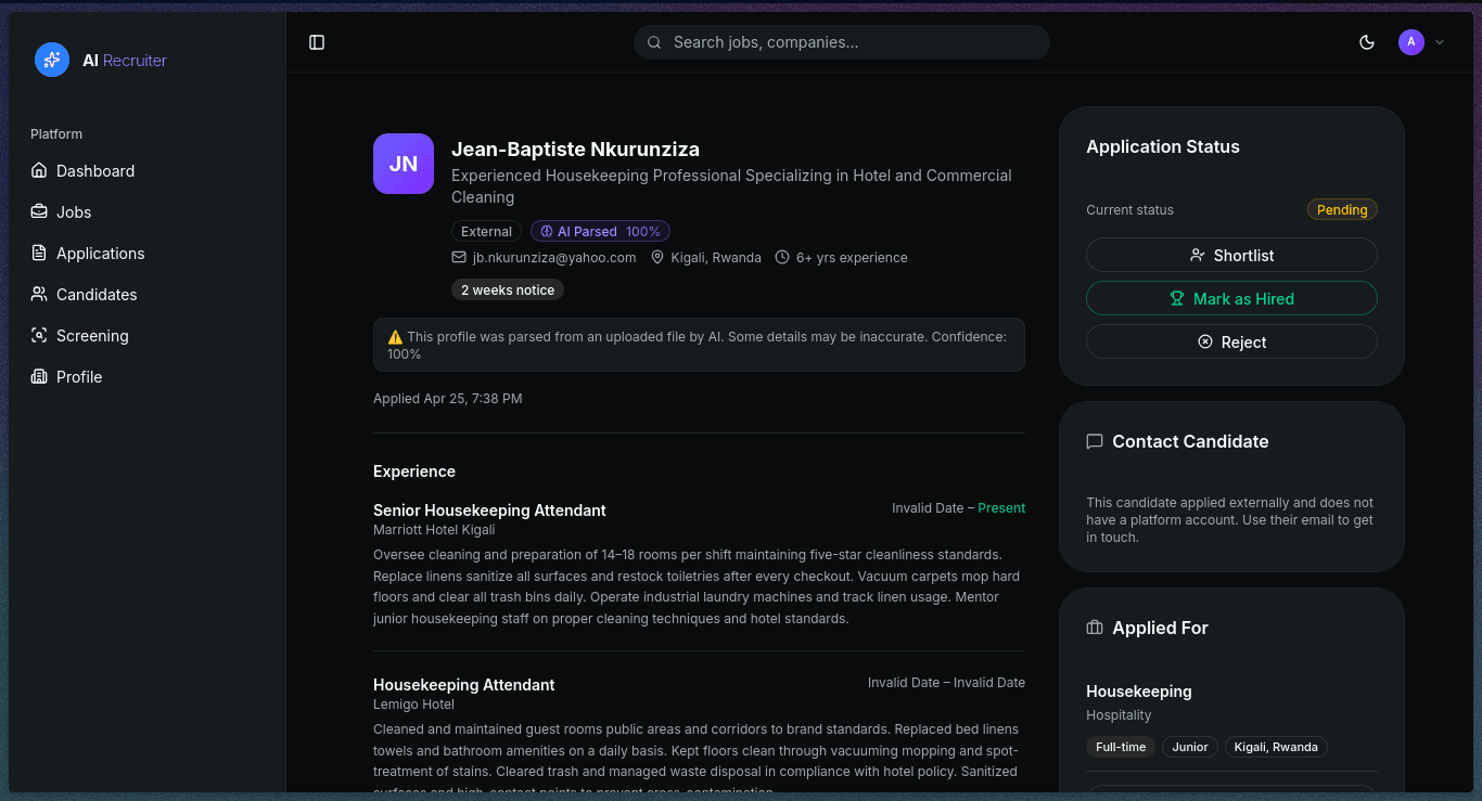 AI Recruiter Platform — screenshot 7