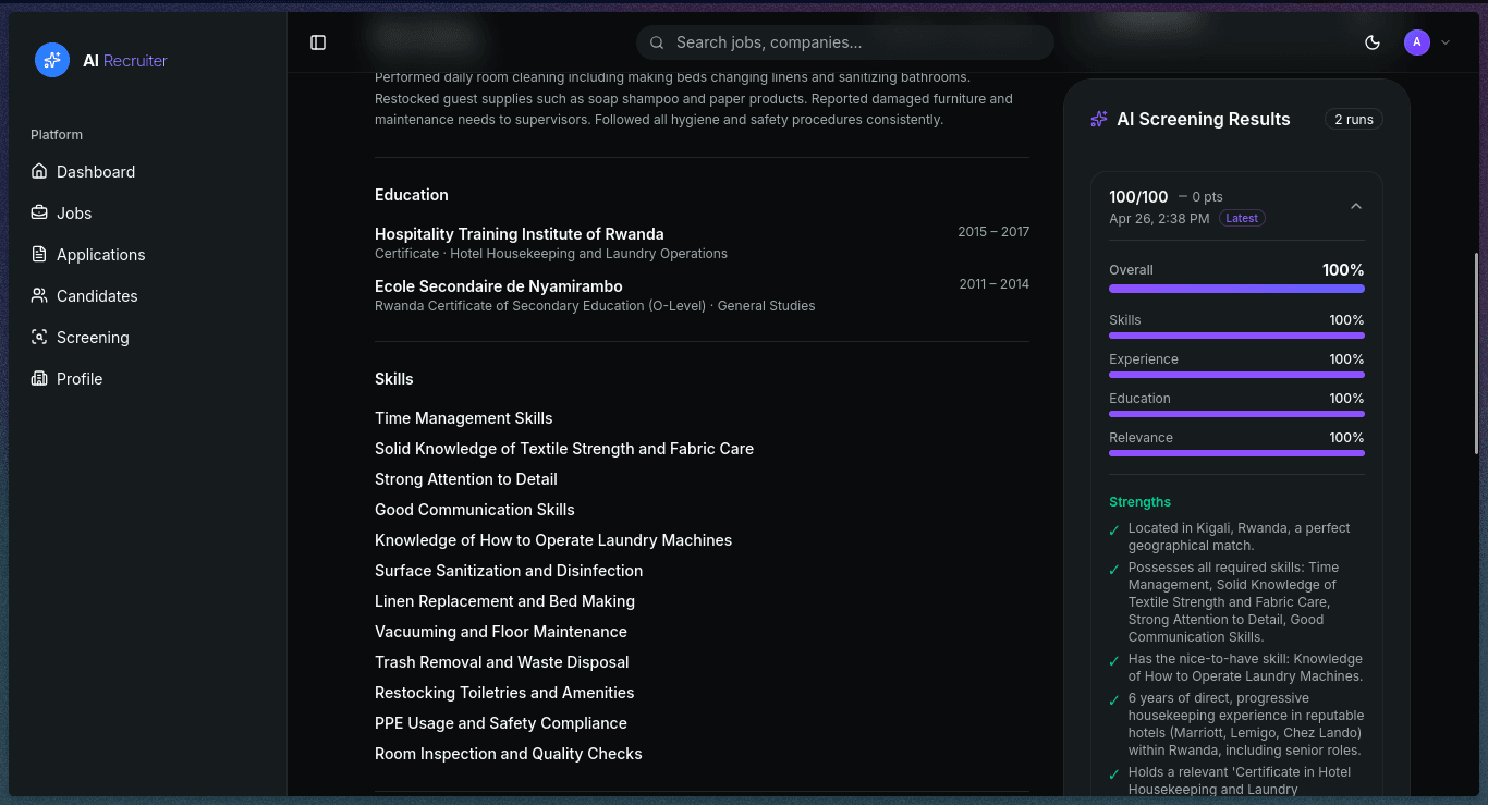 AI Recruiter Platform — screenshot 8