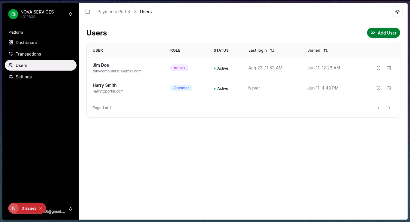 Paybill Management Dashboard — screenshot 4