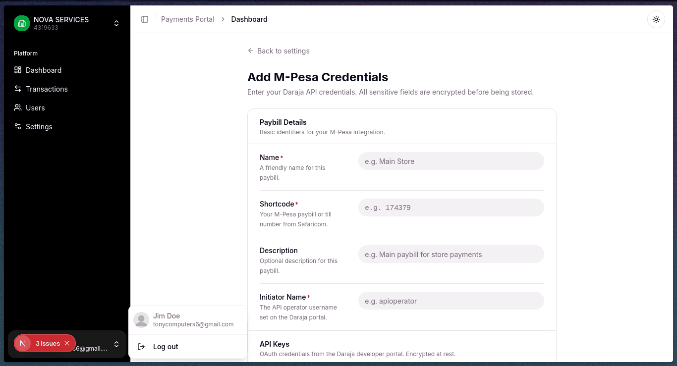 Paybill Management Dashboard — screenshot 5